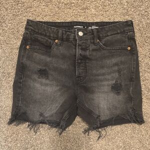 Old Navy Black High-Rise Denim Shorts